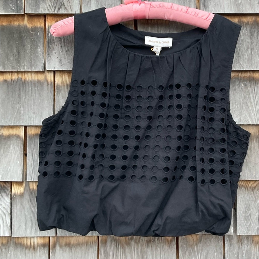 Jennifer & Grace Black Sleeveless Blouse